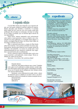 A segunda edi&ccedil;&atilde;o - Clinivitta Especialidade em sa&uacute;de | Rio Pardo