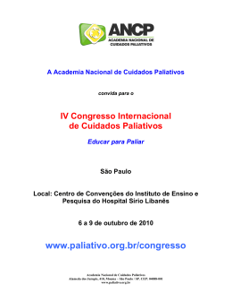 A Academia Nacional de Cuidados Paliativos