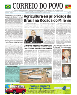 Agricultura é a prioridade do Brasil na Rodada do Milênio