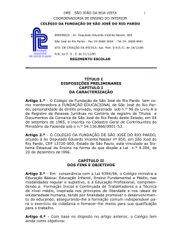 REGIMENTO ESCOLAR Funda&ccedil;&atilde;o - Funda&ccedil;&atilde;o Educacional de SJRP