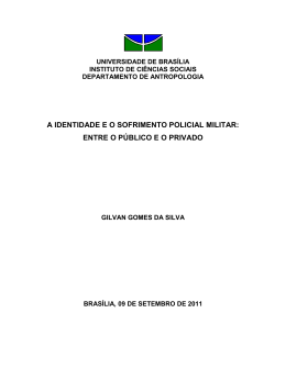 Identidade Policial Militar: entre o p&uacute;blico e o privado