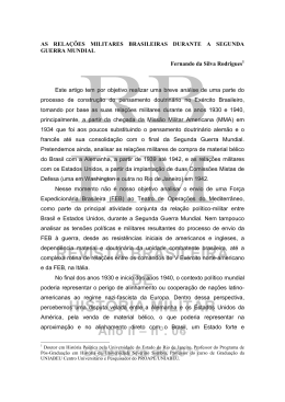 As Rela&ccedil;&otilde;es Militares Brasileiras Durante a Segunda Guerra Mundial
