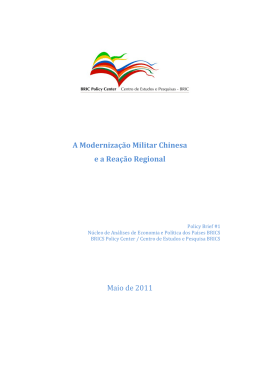 Policy Brief 1 A Moderniza&ccedil;&atilde;o Militar Chinesa