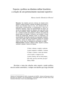 Esporte e pol&iacute;tica na ditadura militar brasileira: a cria&ccedil;&atilde;o