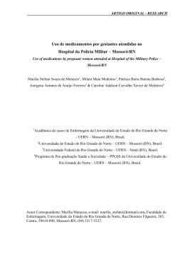 Uso de medicamentos por gestantes atendidas no Hospital da