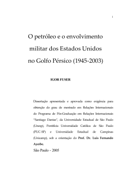 O petróleo e o envolvimento militar dos Estados