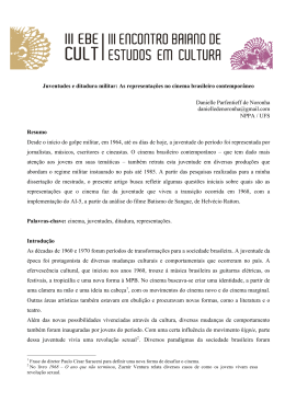 Juventudes e ditadura militar: As representações no cinema