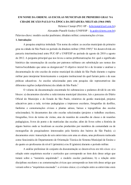 EM NOME DA ORDEM-AS ESCOLAS MUNICIPAIS DE PRIMEIRO