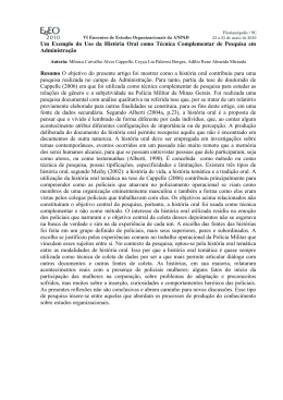 Um Exemplo do Uso da Hist&oacute;ria Oral como T&eacute;cnica