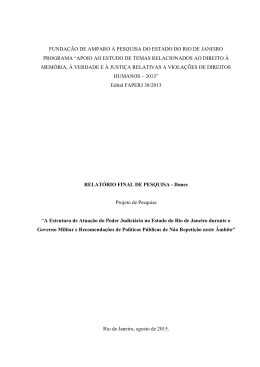 IBMEC A estrutura de atuação do Poder Judiciário no Estado do RJ