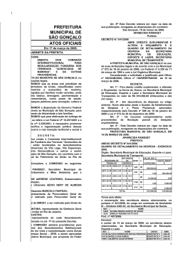 PREFEITURA MUNICIPAL DE S&Atilde;O GON&Ccedil;ALO ATOS OFICIAIS