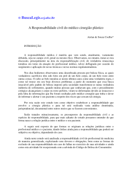 A Responsabilidade civil do m&eacute;dico cirurgi&atilde;o pl&aacute;stico