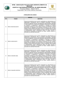 Atribui&ccedil;&otilde;es dos cargos - M&eacute;dicos - Reis & Reis