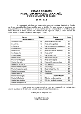 Prefeitura de Catal&atilde;o GO (Inscri&ccedil;&otilde;es at&eacute; 16 de maio)