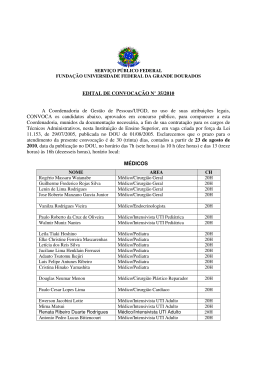 EDITAL DE CONVOCA&Ccedil;&Atilde;O N&deg; 35/2010 A Coordenadoria