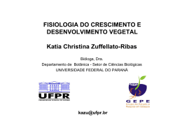 Fisiologia celular - Universidade Federal do Paraná