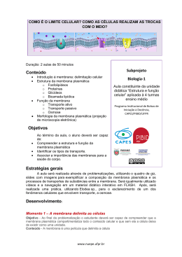 Subprojeto Biologia-1 Conte&uacute;do: Objetivos