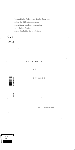 E S T &Atilde; G I O - Universidade Federal de Santa Catarina