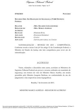 RMS 27.840 - Supremo Tribunal Federal
