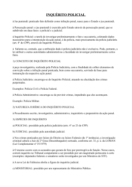 INQUÉRITO POLICIAL - Tribunal de Justiça do Estado do Ceará