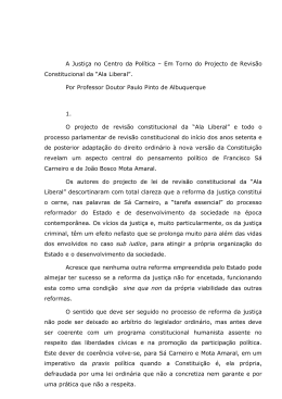 Em torno do Projecto de Revis&atilde;o Constitucional da "Ala Liberal