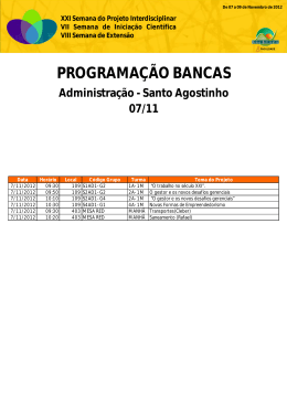 Bancas de PI- Santo Agostinho