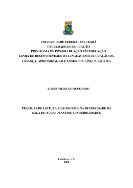 Pr&aacute;ticas de leitura e de escrita na diversidade
