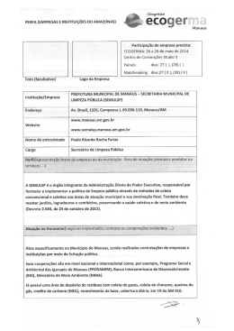 Gest&atilde;o de Res&iacute;duos - Prefeitura Manaus