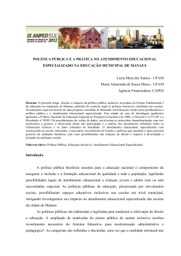 pol&iacute;tica p&uacute;blica e a pr&aacute;tica no atendimento educacional