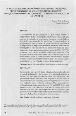 OS EFEITOS DA PRECIPITA&Ccedil;&Atilde;O DE NITRETOS DE