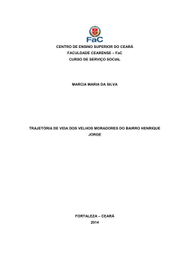 FaC CURSO DE SERVI&Ccedil;O SOCIAL MARCIA MARIA DA SILVA