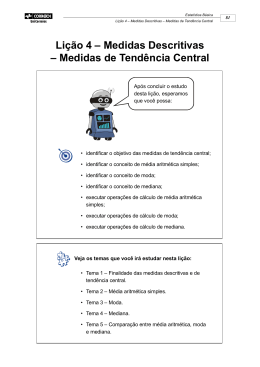 Medidas de Tendência Central