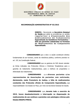 Farm&aacute;cia de Medicamentos do Componente Especializado