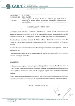 Delibera&ccedil;&atilde;o n&ordm; 17/2015