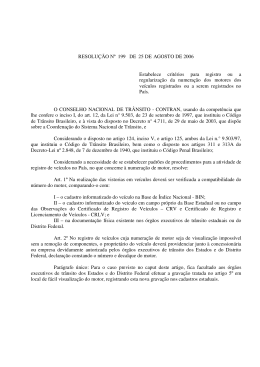 RESOLU&Ccedil;&Atilde;O N&ordm; 199 DE 25 DE AGOSTO DE 2006