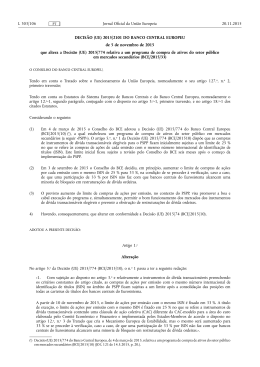 DECISÃO (UE) 2015/ 2101 DO BANCO CENTRAL EUROPEU