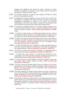 intima&ccedil;&atilde;o para dilig&ecirc;ncias dos oficiais de justi&ccedil;a, relacione no