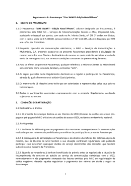 1 Regulamento do Passatempo &ldquo;Dias SMART