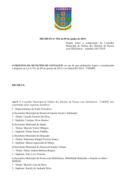 DECRETO nº 520, de 09 de junho de 2015. Dispõe sobre a