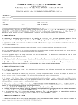 CÂMARA DE DIRIGENTES LOJISTAS DE MONTES CLAROS