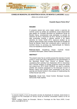 espa&ccedil;o efetivo de controle social?