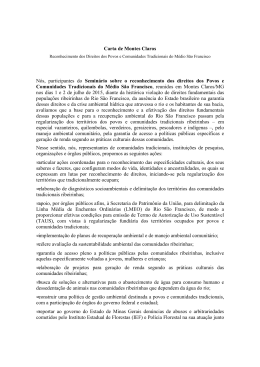 Carta de Montes Claros- Seminário