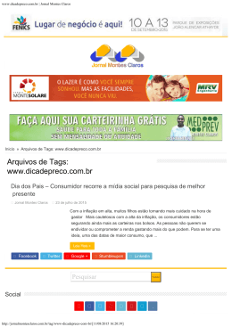 www.dicadepreco.com.br | Jornal Montes Claros