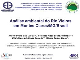 An&aacute;lise ambiental do Rio Vieiras em Montes Claros/MG/Brasil