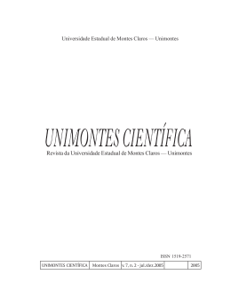 Revista da Universidade Estadual de Montes Claros — Unimontes