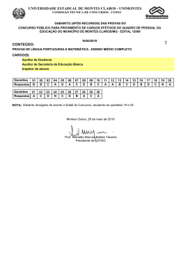 UNIVERSIDADE ESTADUAL DE MONTES CLAROS