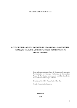 O fetichismo da música na sociedade de consumo