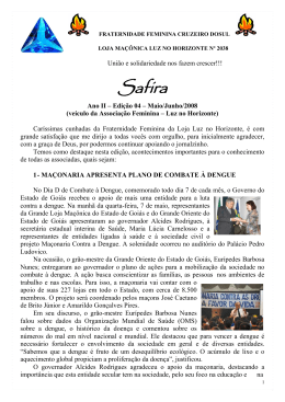 Jornal da Safira n&ordm; 04 - Loja Ma&ccedil;&ocirc;nica Luz no Horizonte
