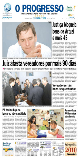 Vereadores t&ecirc;m bens sequestrados PT decide hoje se