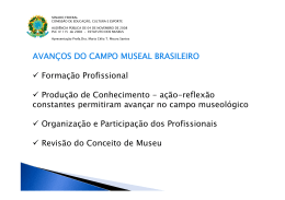 AVANÇOS DO CAMPO MUSEAL BRASILEIRO